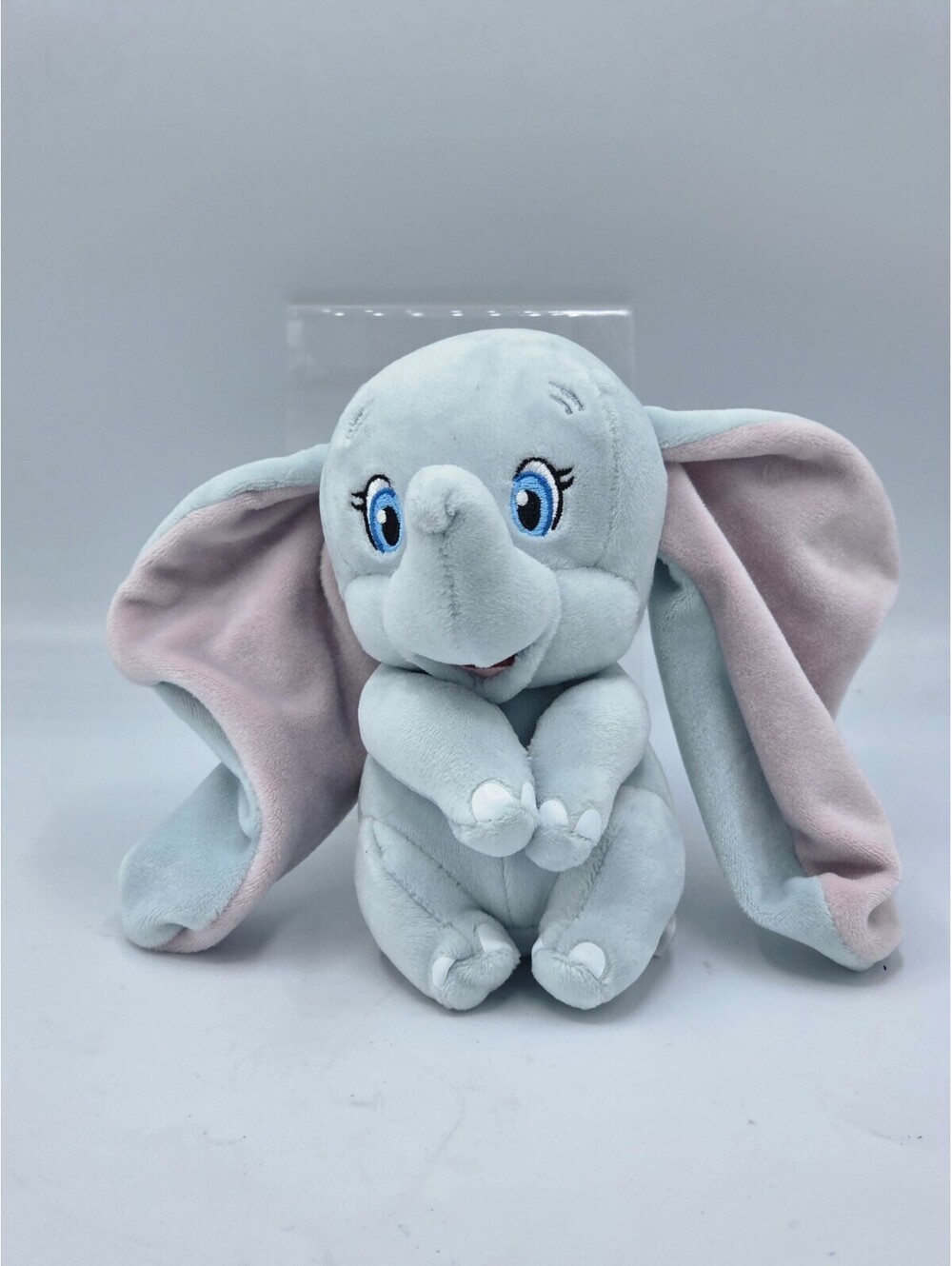 TY Beanie Baby Sparkle Dumbo Plush 6” Disney Elephant Blue Pink Ears 2000s